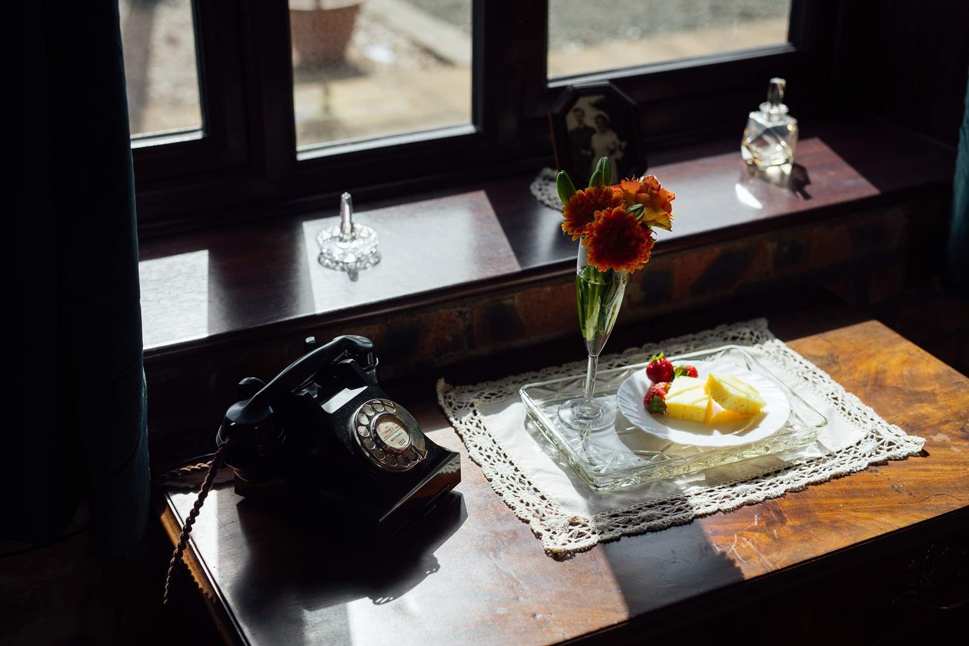 Officers' Quarters is tastefully adorned with momentos from a time gone by. 