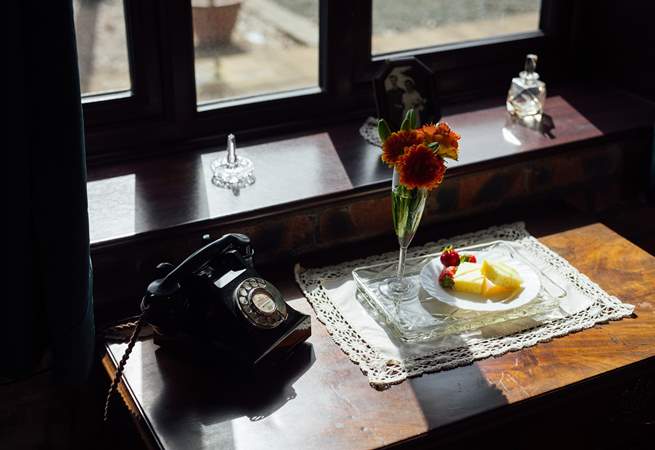 Officers' Quarters is tastefully adorned with momentos from a time gone by. 