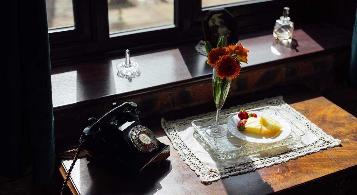 Officers' Quarters is tastefully adorned with momentos from a time gone by. 