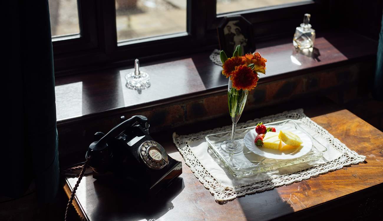 Officers' Quarters is tastefully adorned with momentos from a time gone by. 