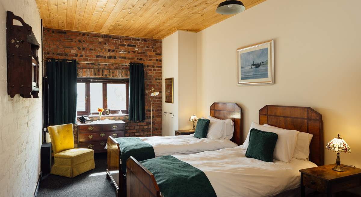 A sweet twin or super-king 'zip and link' bed. Please state which you would prefer when booking. 