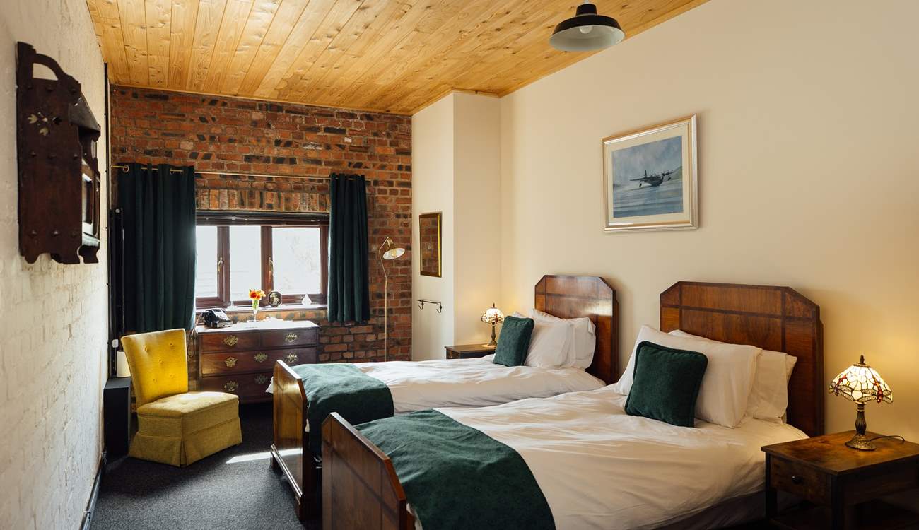 A sweet twin or super-king 'zip and link' bed. Please state which you would prefer when booking. 