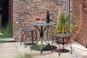 Perfect for al fresco dining for two.