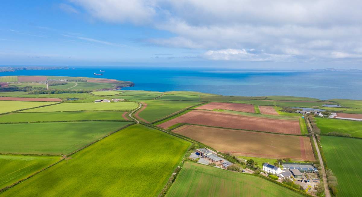 Nestled within the spectacular Pembrokeshire coast with so many beaches and the Coastal Path to explore within walking distance along a grassy track. 