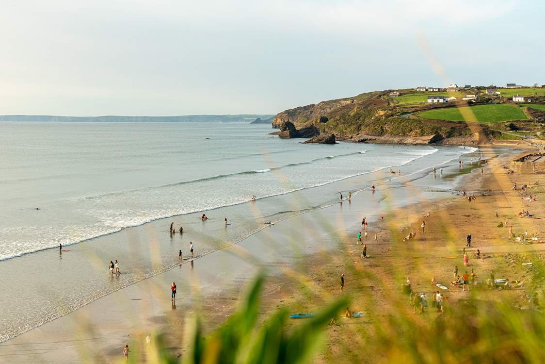 Broad Haven beach is a great things for all things beachy. Delicious eateries, endless golden sands and clear blue surf. Enjoy the magnificent sunsets on a clear summer's night.