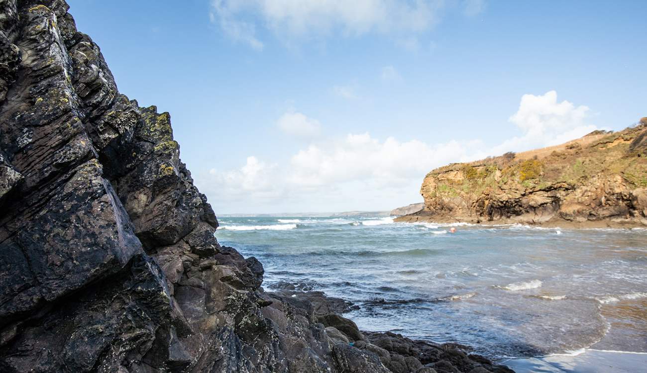 Splash in the sea in Little Haven. 