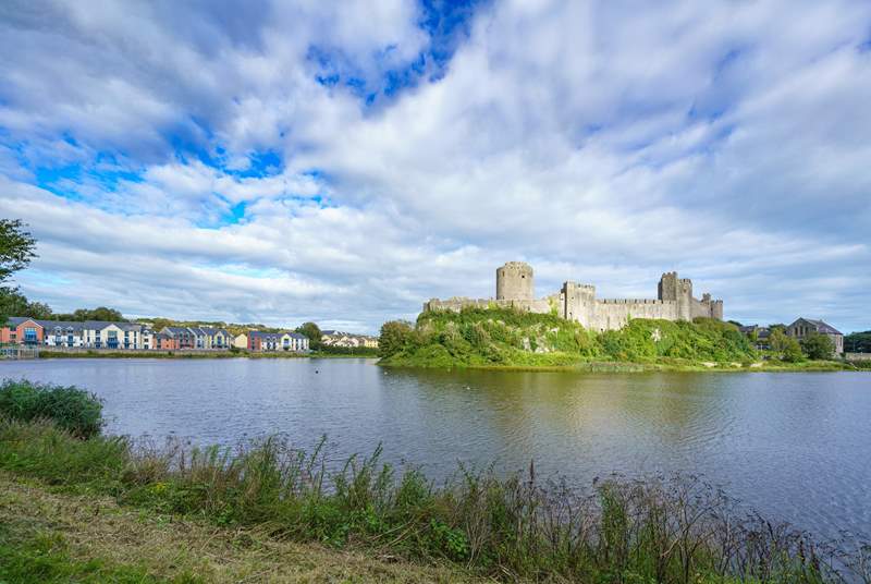 Pembroke Castle, the birth place of Henry VII. Carew Castle is nearby. Both have cafes for lunch or a coffee. 