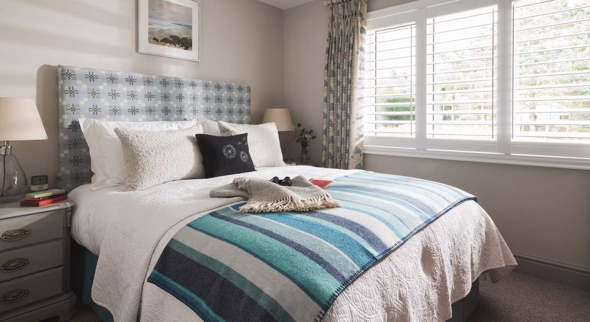 The three bedrooms are beautiful with super-comfy beds, luxurious linens and snug throws.