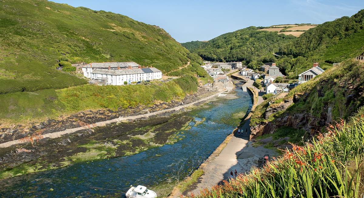 The nearby picture-perfect village of Boscastle.