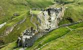 Tintagel Castle (English Heritage) the legendary home of King Arthur. - Thumbnail Image