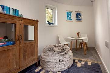 At the back of the Yurt there's a place for the younger members to escape