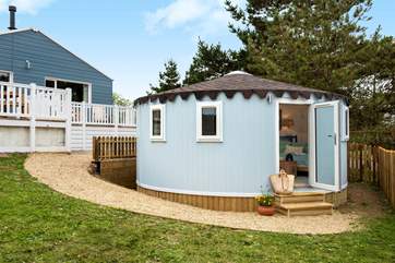 Bossiney Cabin even has its own wooden 'yurt' - how special is that - it's a super chillout zone for young and old alike