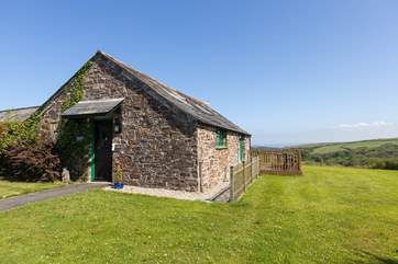 Sit on the deck and take in the gorgeous countryside views.