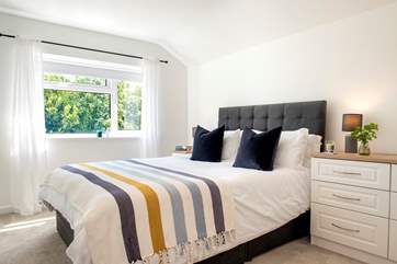Bedroom 1 has a super-comfy king-size bed.