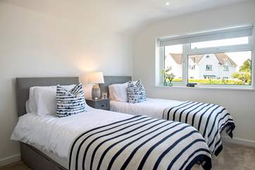 The twin bedroom is simply delightful.