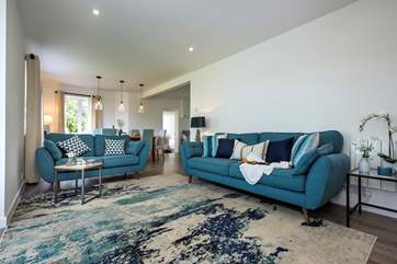 Blue Cottage is decorated throughout in restful shades of blue and white, perfectly complementing the location.