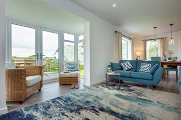 The open plan living-room.