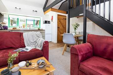 Trespaddick is the perfect size for a family of three, with the stairs up to the eaves.