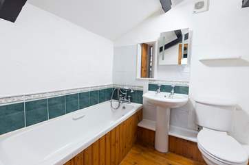 The family bathroom, perfect for a long soak after a day out exploring.