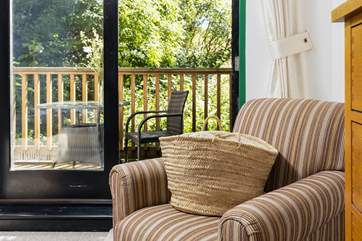 The patio doors in the bedroom open out on to the gorgeous balcony, perfect for morning coffee.