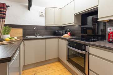 The fabulous sleek kitchen has everything you will need.