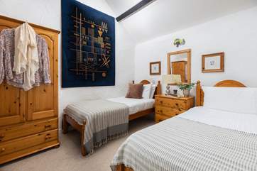 The twin room has three-foot beds, ideal for either adults or children.