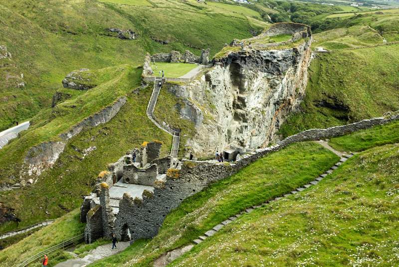 The remains of Tintagel Castle (English Heritage), the legendary home of King Arthur.