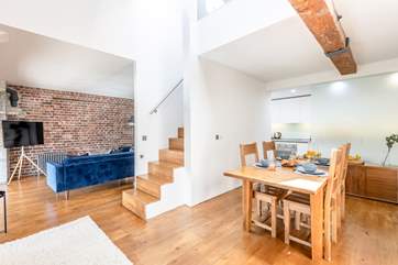 The ground floor is open plan making for a social holiday.