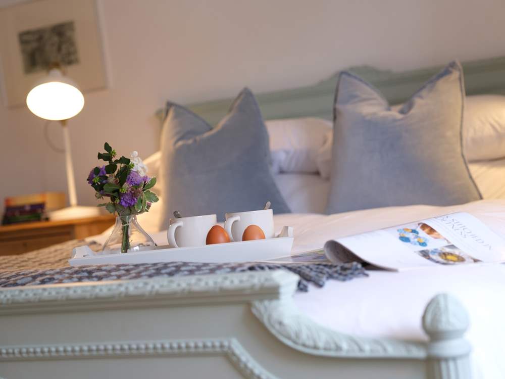 Breakfast in bed anyone? Well you are on holiday.