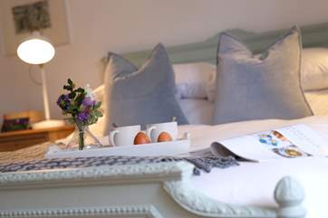 Breakfast in bed anyone? Well you are on holiday.