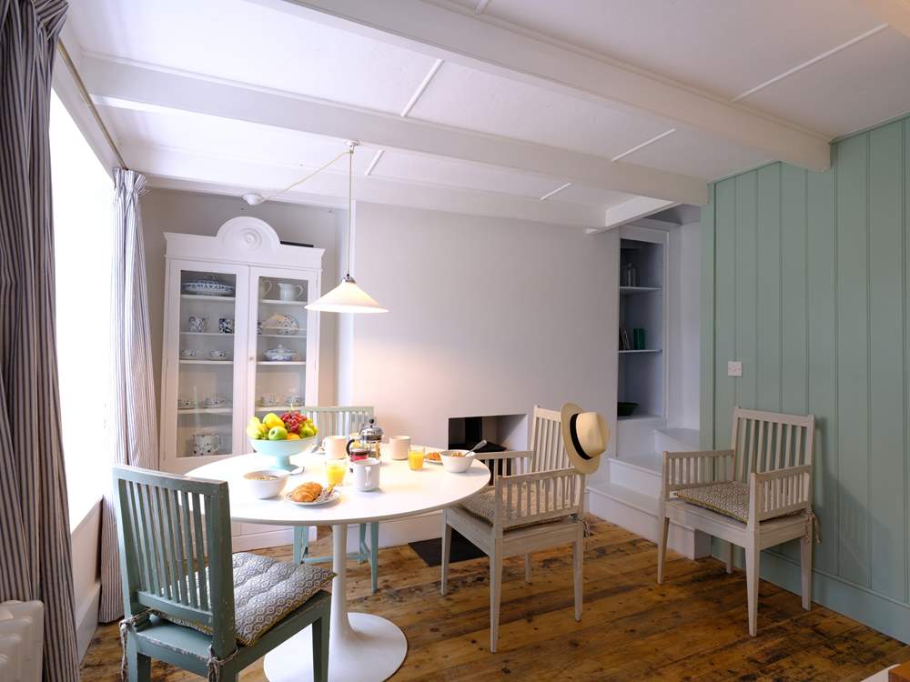 Please note there is a step from the dining-room down to the kitchen with limited headroom so please mind your head. The separate dining area is the perfect place to plan your day ahead.