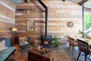The super little bar area is open on one side so you can enjoy the setting and if the weather turns a little chillier simply fire up the wood-burner.