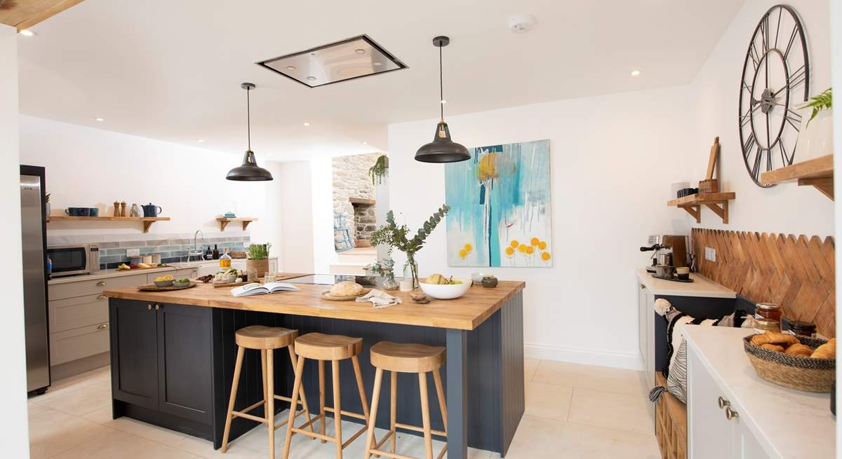 The stylish kitchen is an absolute dream.