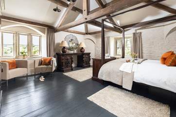 This divine bedroom is a fairy tale place to sleep.