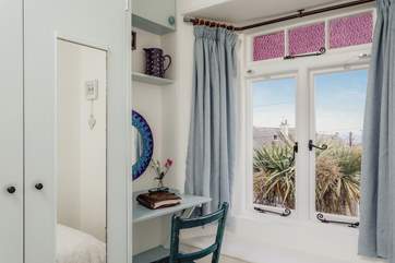 The cute little desk in bedroom 2.