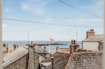 The view down to St Clements - the Union Jack flag was present because of the Euro football tournament.