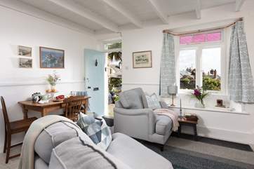The cosy open plan living area.