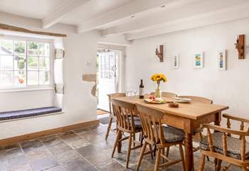 The stable-door opens straight in to the dining-area. 
