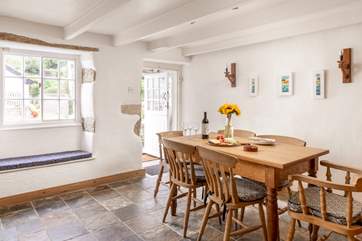The stable-door opens straight in to the dining-area.