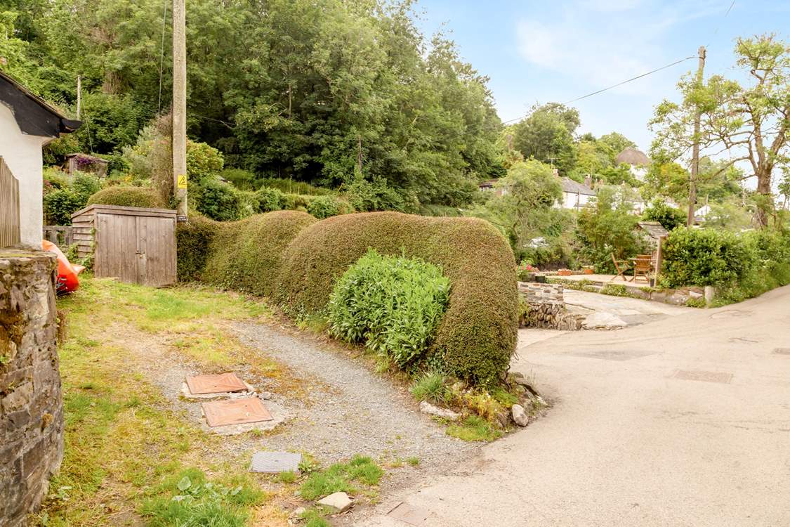 The car parking space for one medium-sized car and storage for a paddle board or two.