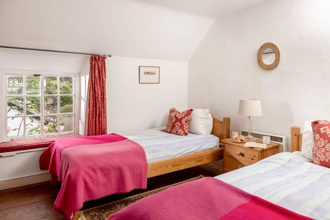 This twin bedroom is the larger of the two.