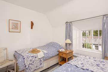 All the bedrooms look out towards this charming village.