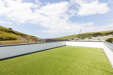 Lie in the sun and take in the views towards the beach, bliss. The newly installed sun loungers are now in place.