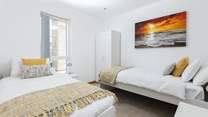 Welcome to bedroom four with three-foot twin beds.