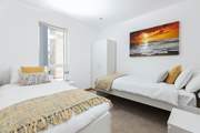 Welcome to bedroom four with three-foot twin beds.