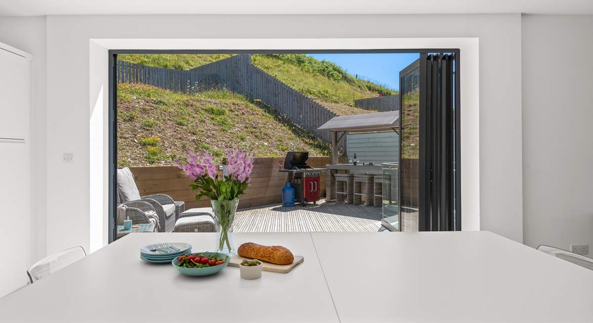 Let the outside in through the bi-fold doors to the patio.