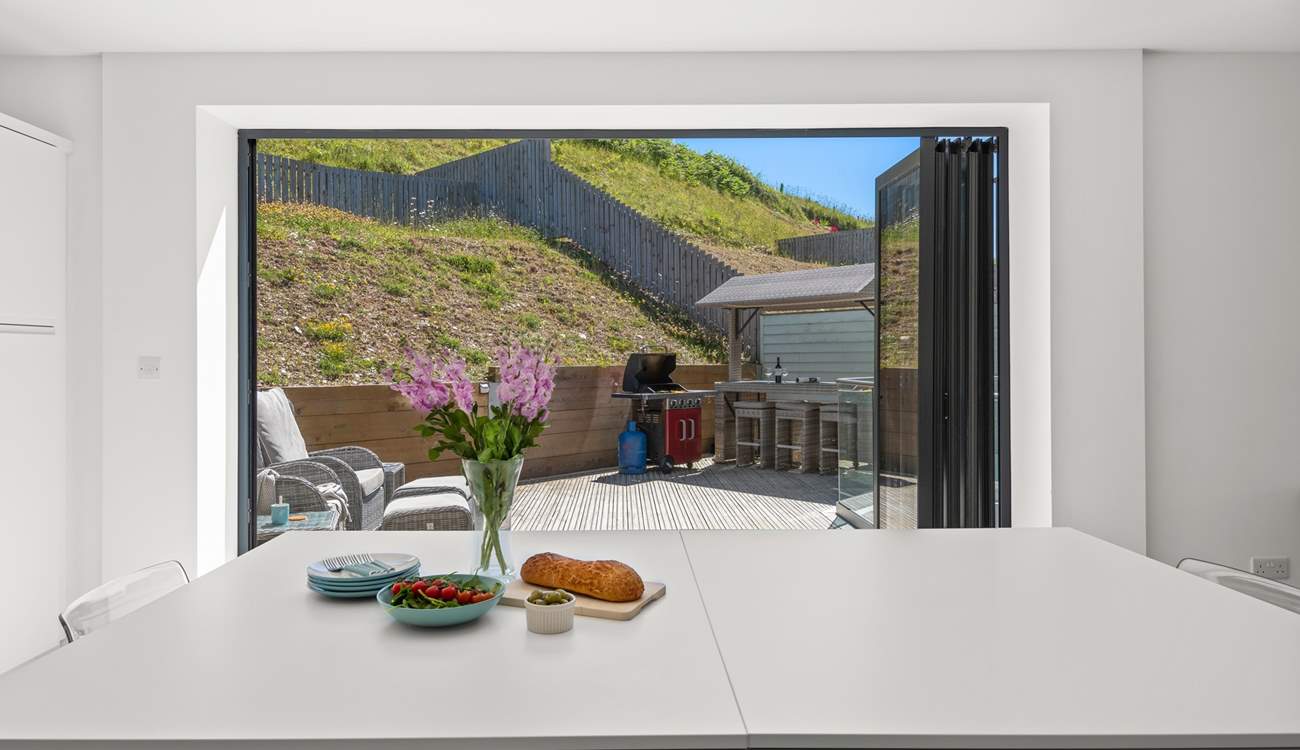 Let the outside in through the bi-fold doors to the patio.