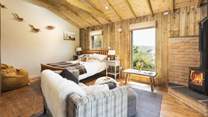 A beautiful open plan layout, with a wood-burner to keep you cosy. 