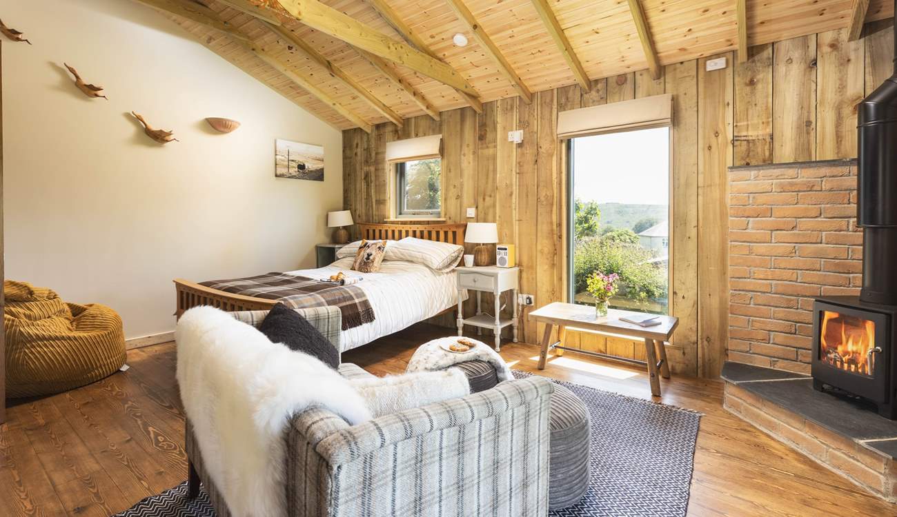 A beautiful open plan layout, with a wood-burner to keep you cosy. 