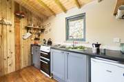 The kitchen is well-equipped.